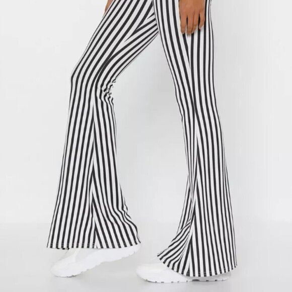 NASTY GAL High Wasted Striped Flare Pants NWOT 6 - Picture 3 of 12